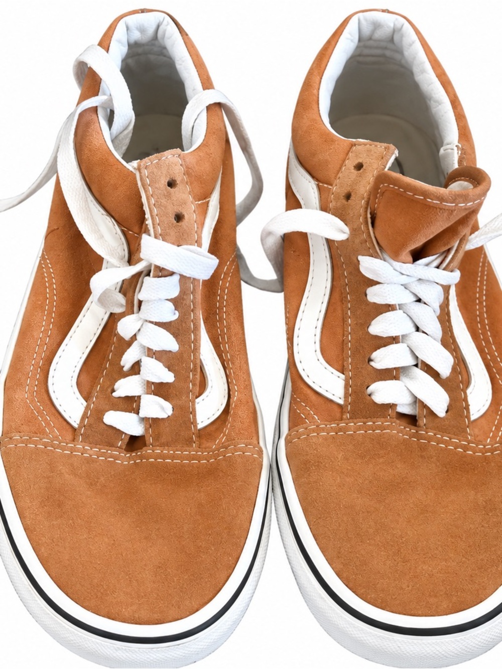 Vans Old Skool Tan Brown Suede Canvas Sneakers Women 8 Men 6.5